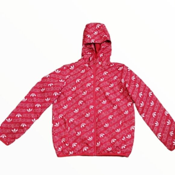 EC KIDS ADIDAS ORIGINALS TREFOIL HOODED JACKET SZ. S - Picture 1 of 5